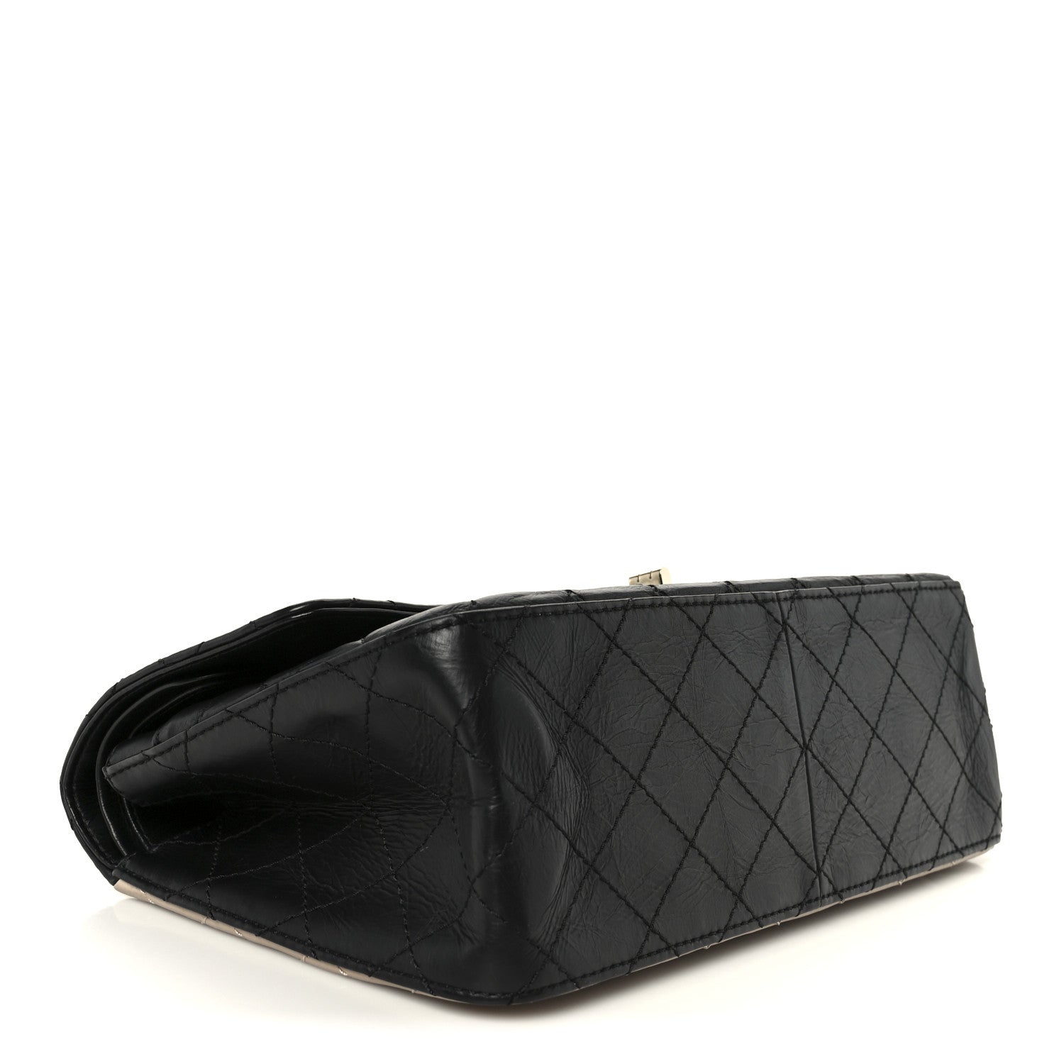 Chanel Aged Calfskin Quilted 2.55 Reissue 226 Flap Beige Black
