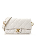 Chanel Lambskin Quilted Flap White