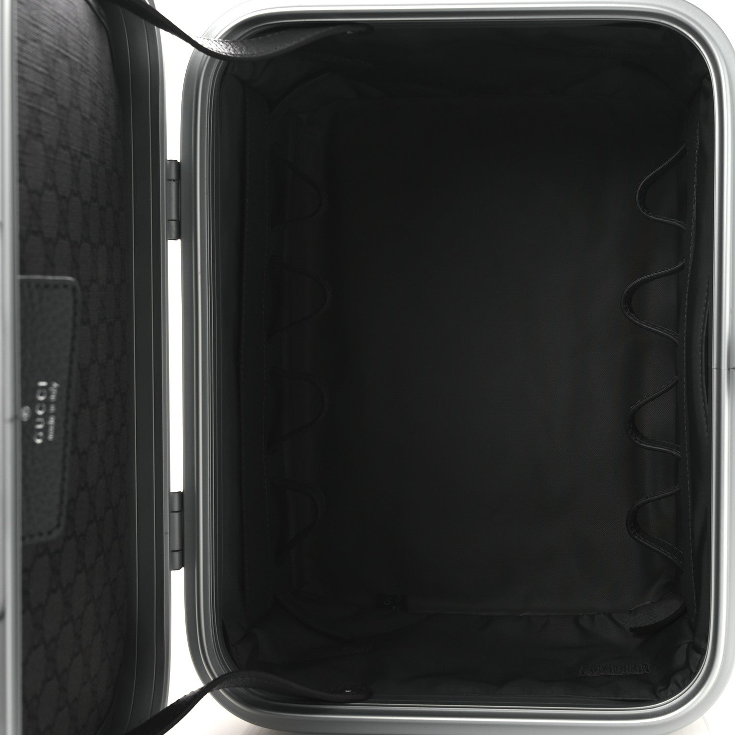 Gucci GG Supreme Monogram Aluminum Porter Beauty Case Silver