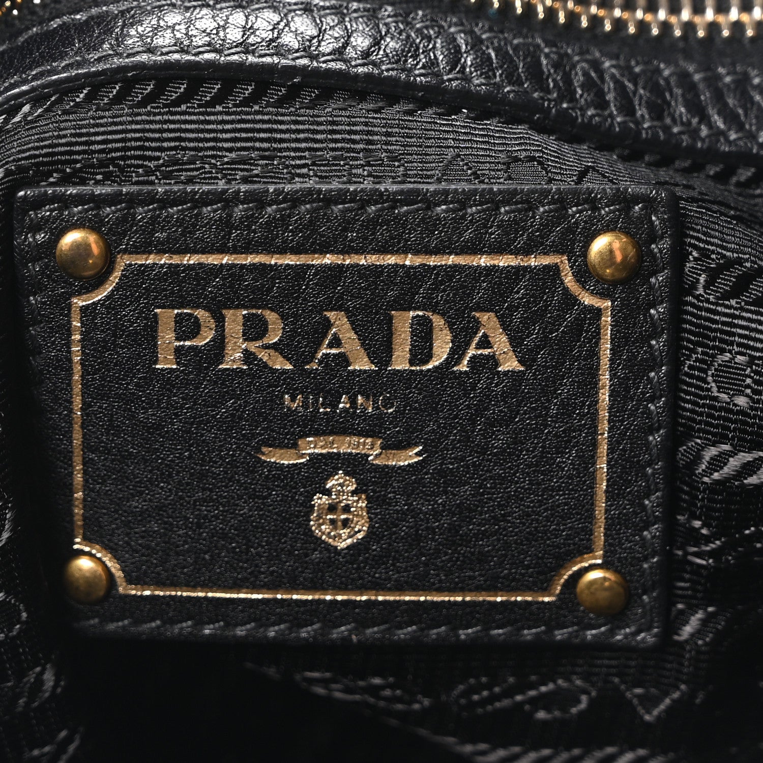 Prada Vitello Daino Shopping Tote Black