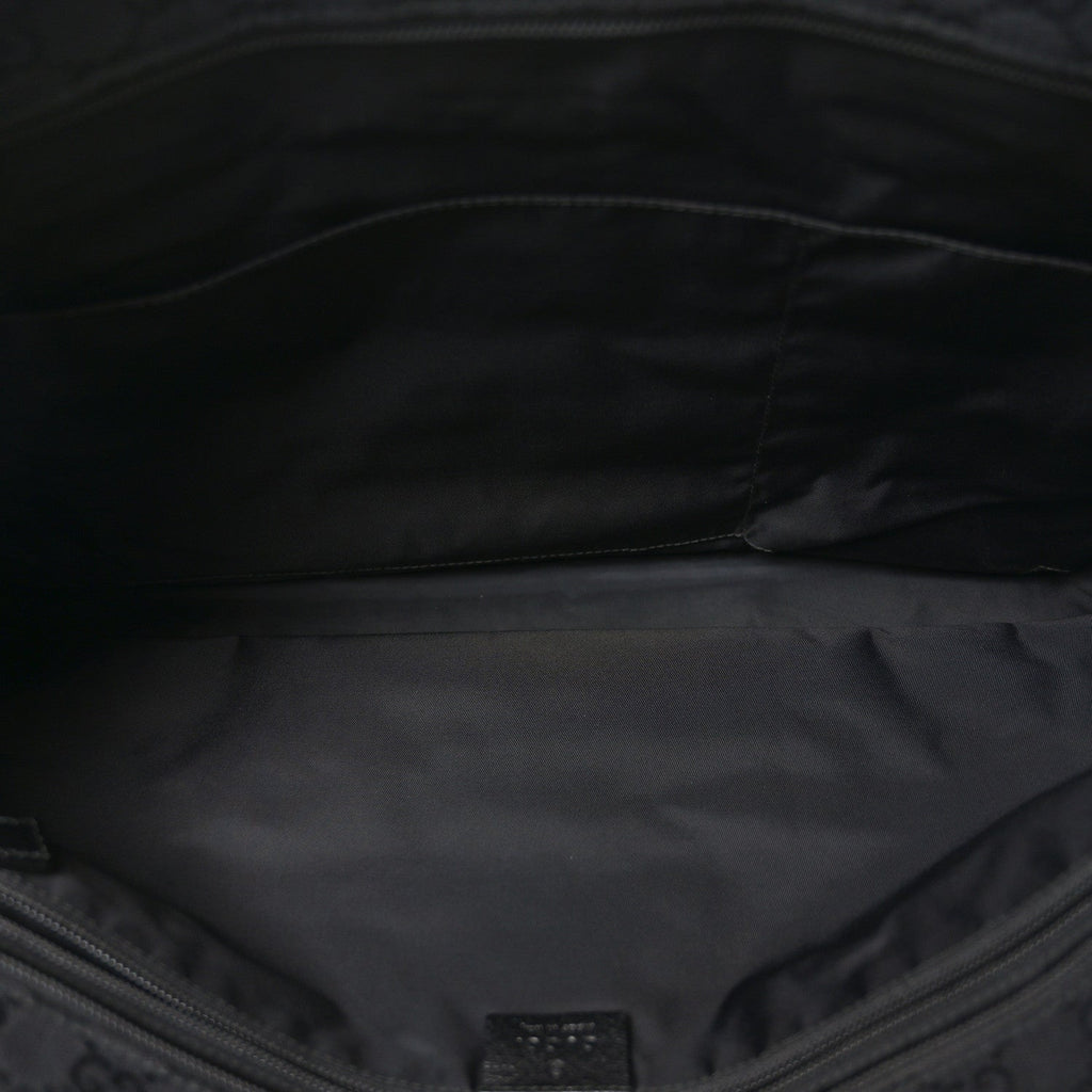 Gucci Monogram Web Large Diaper Tote Black