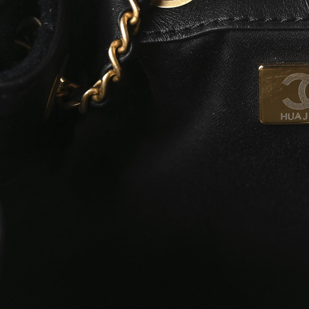 Chanel Suede Quilted Small Chanel 25 Handbag Black