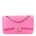 Chanel Lambskin Quilted Medium Double Flap Pink