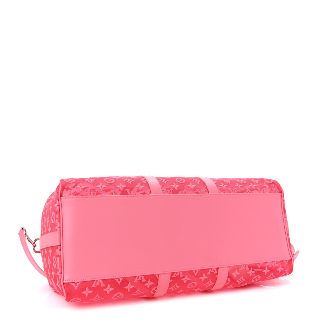 Louis Vuitton Monogram Fluo See Through Keepall Bandouliere 50 Rose