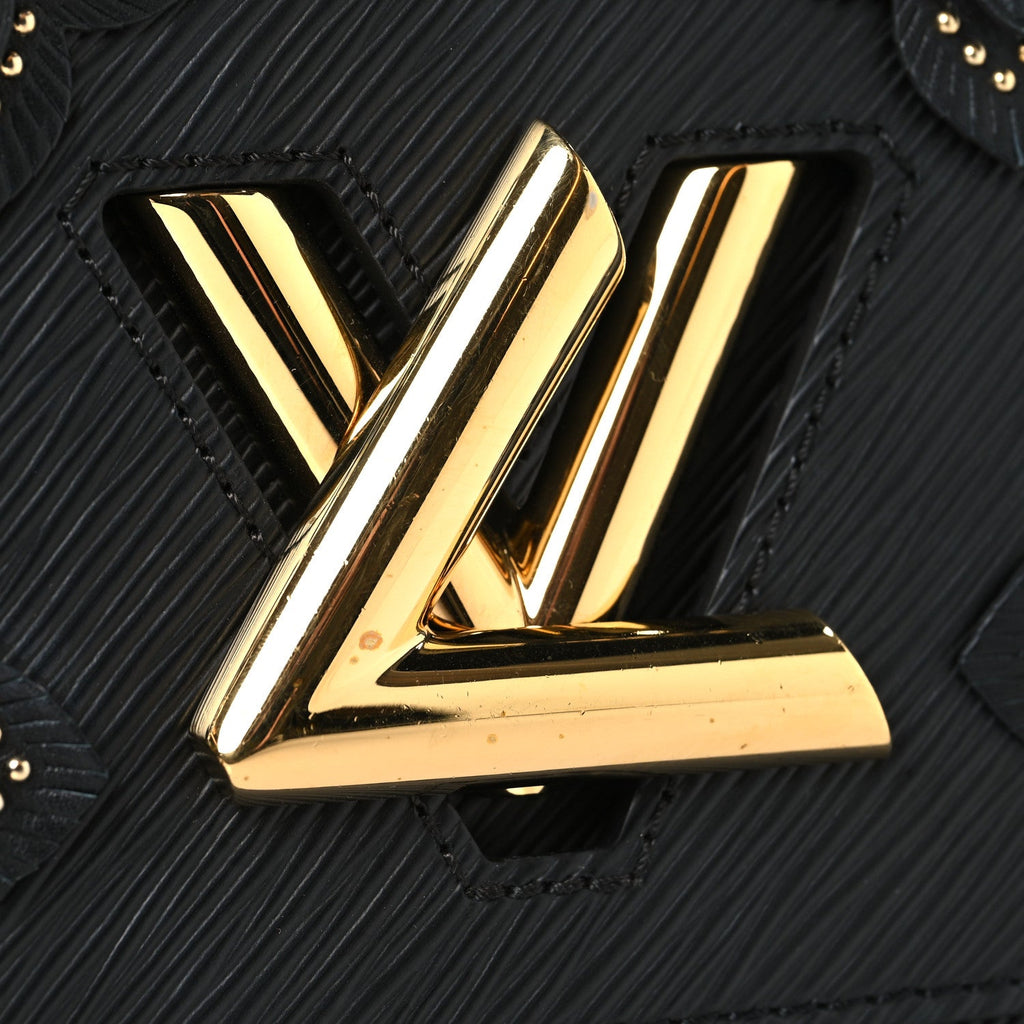 Louis Vuitton Epi Flowers Twist Shoulder Bag MM  Black