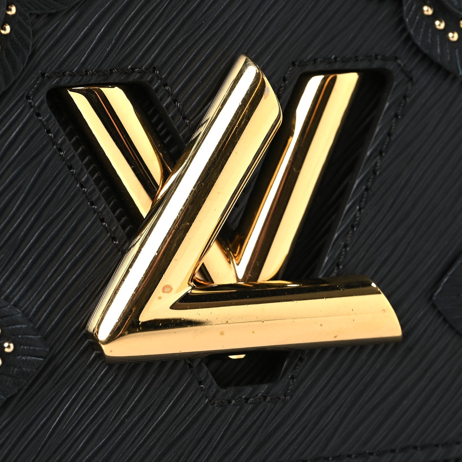 Louis Vuitton Epi Flowers Twist Shoulder Bag MM  Black