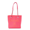 Chanel Canvas Mini Deauville Tote Pink Orange