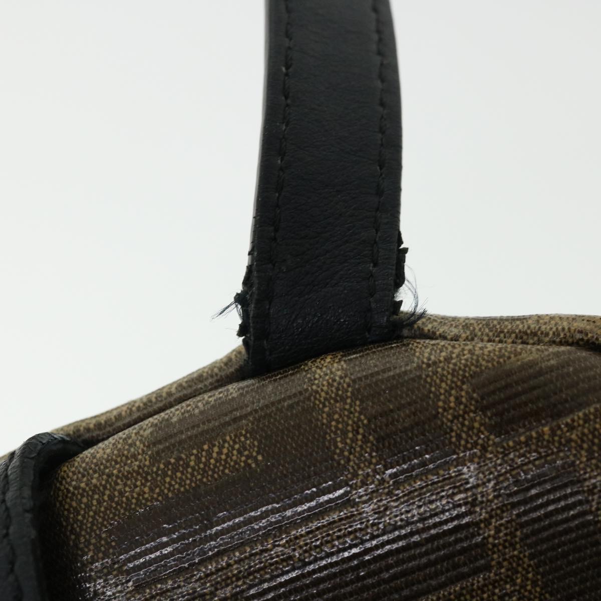FENDI Zucca Canvas Backpack Coated Canvas Brown Black 8BZ038  32630A