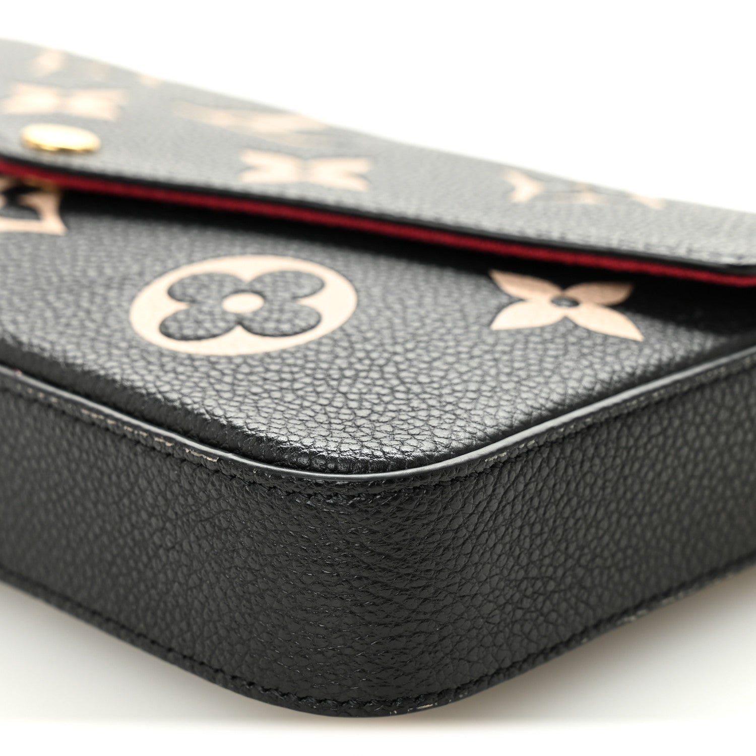 Louis Vuitton Empreinte Monogram Giant Felicie Pochette Black Beige