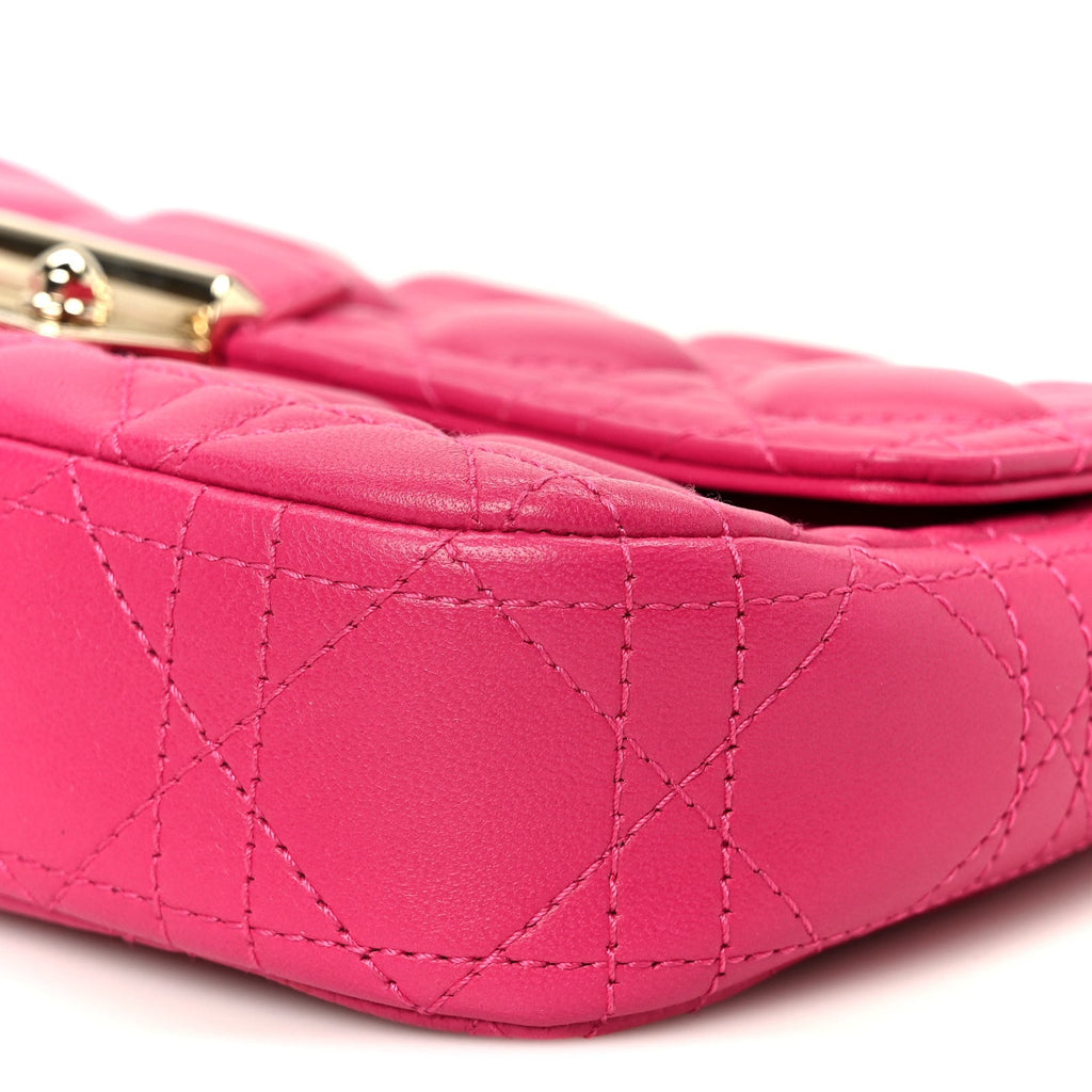 Christian Dior Lambskin Cannage Miss Dior Promenade Pouch Fuchsia
