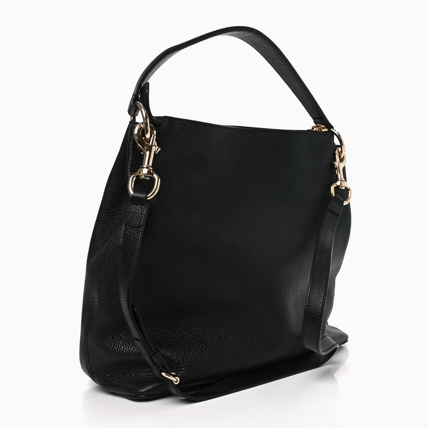 Gucci Pebbled Calfskin Large Soho Hobo Black