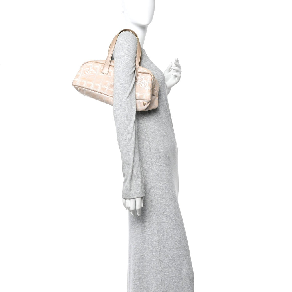 Chanel Nylon Travel Bowler Beige
