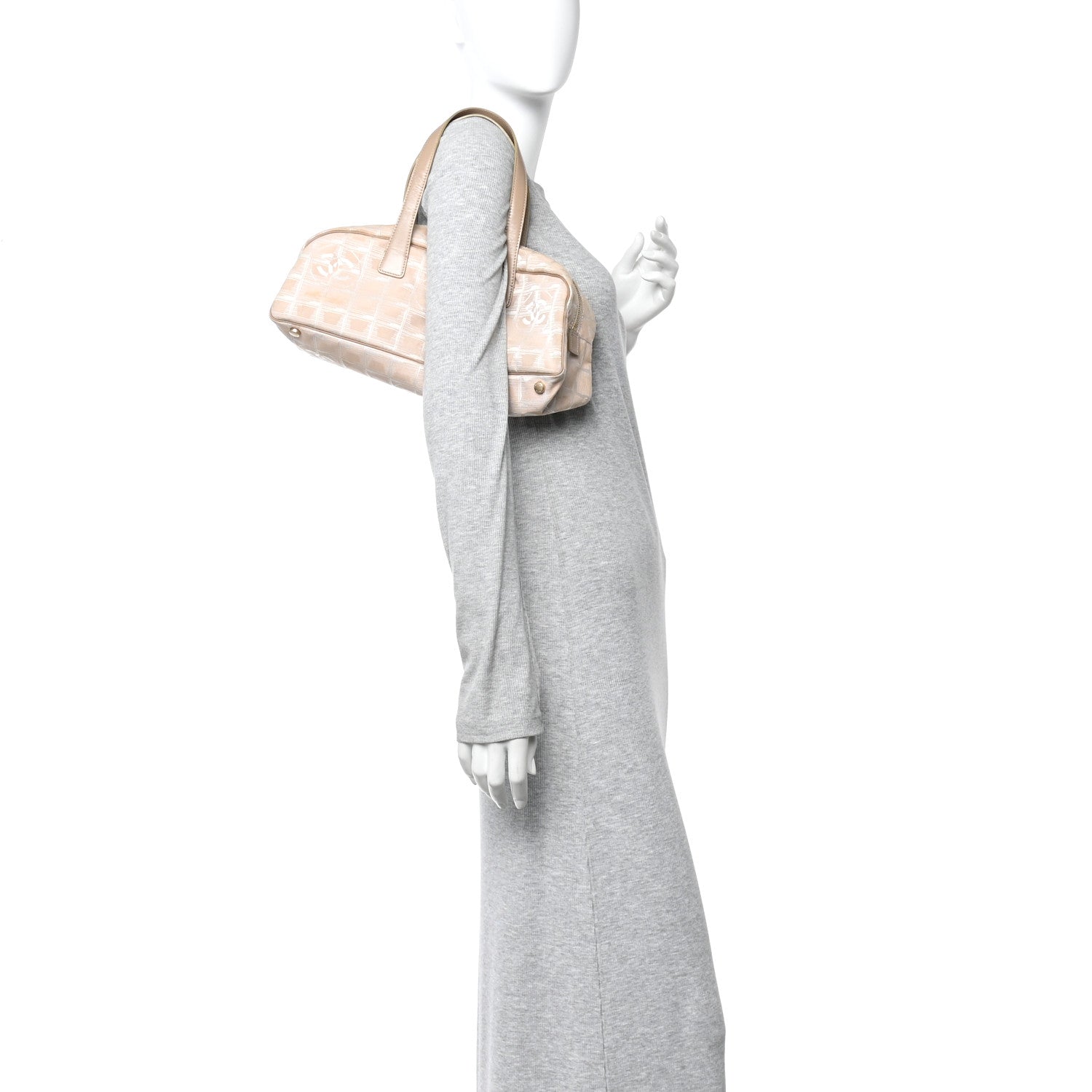 Chanel Nylon Travel Bowler Beige
