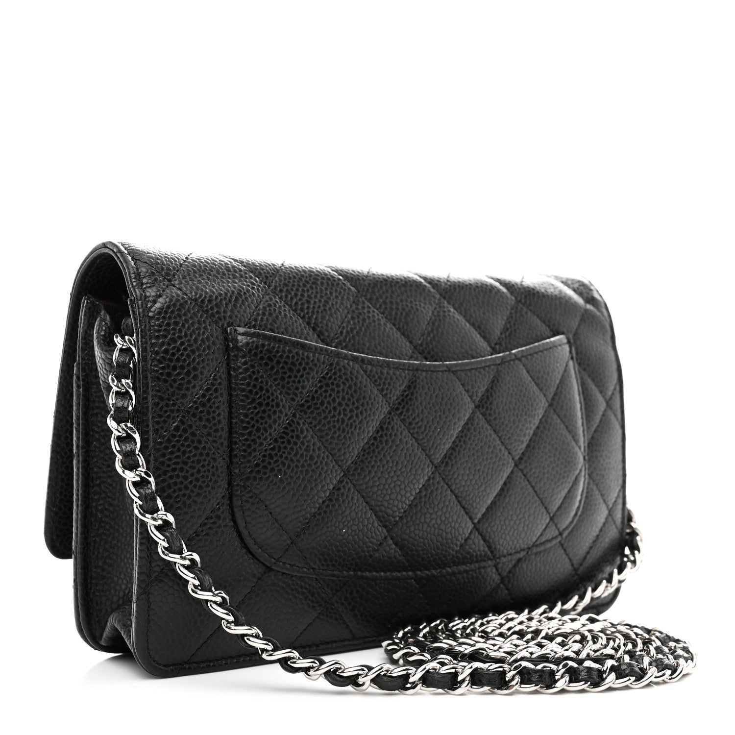 Chanel Caviar Quilted Wallet on Chain WOC Black