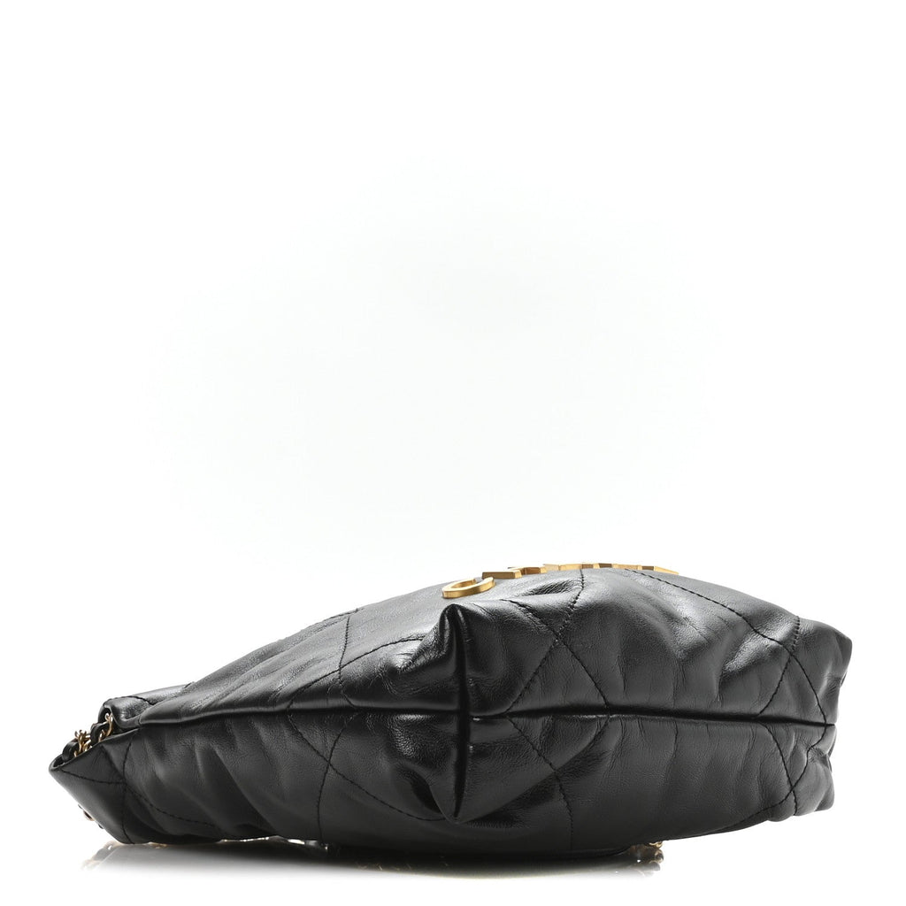Chanel Shiny Calfskin Quilted Mini Chanel 22 Black