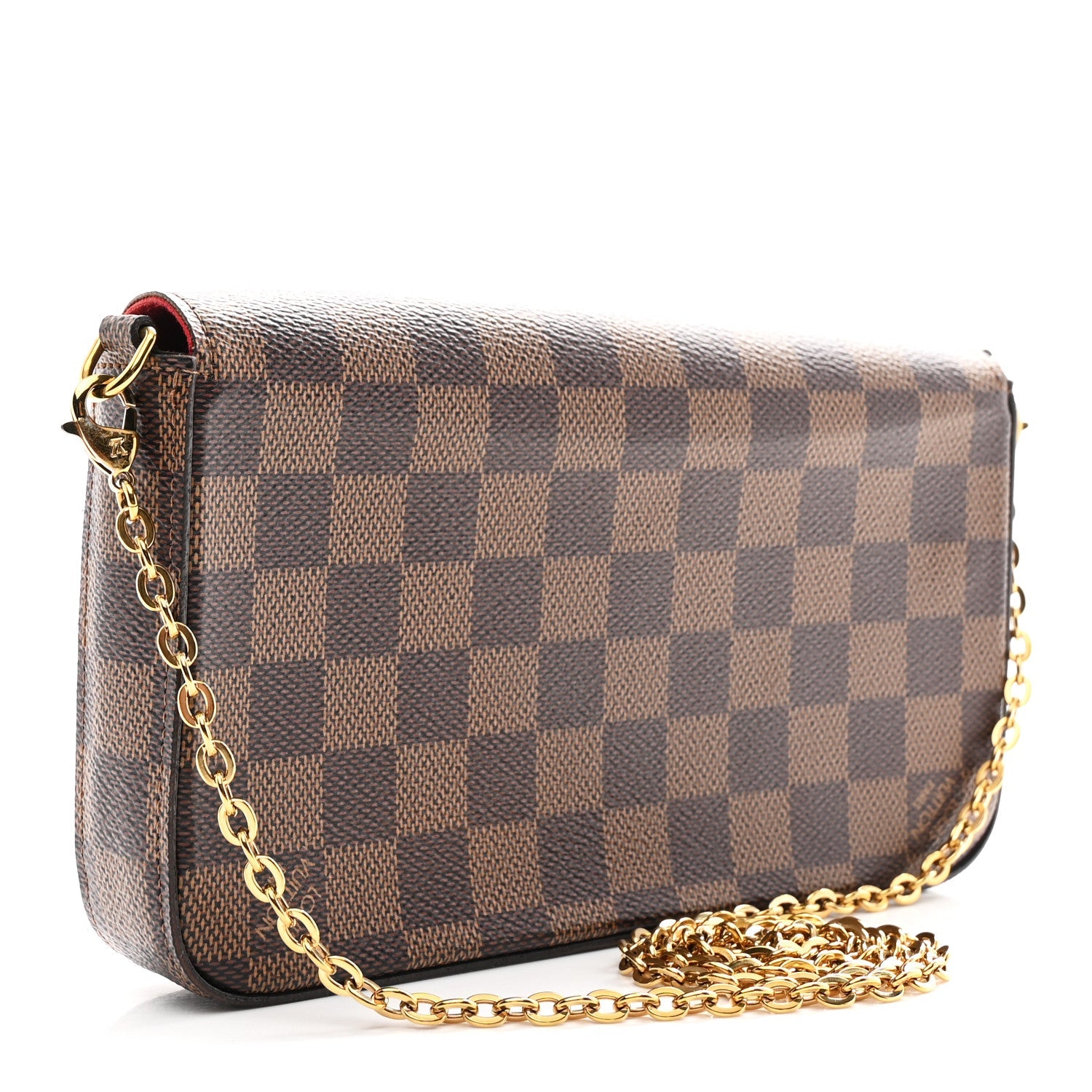 Louis Vuitton Damier Ebene Pochette Felicie Chain Wallet