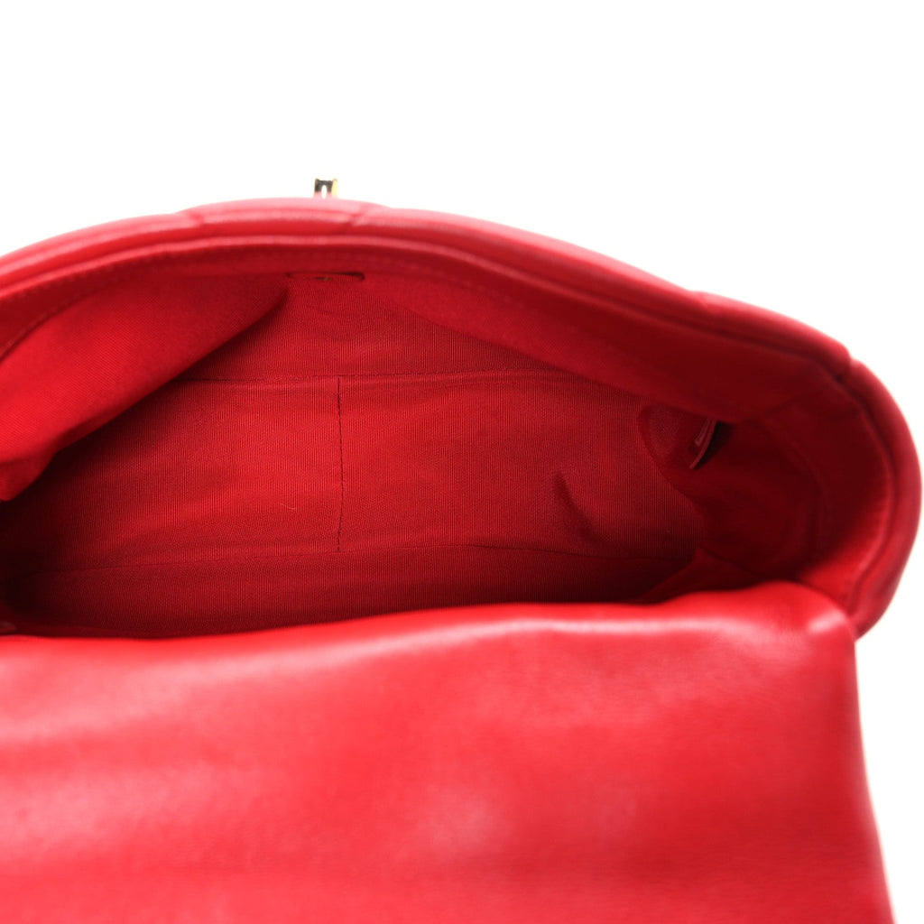 Chanel Lambskin Quilted Medium Chanel 19 Flap Red