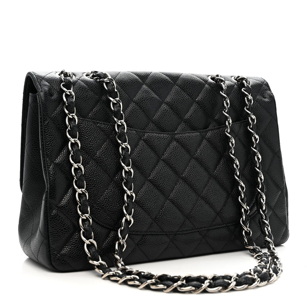 Chanel Caviar Quilted Jumbo Single Flap Black