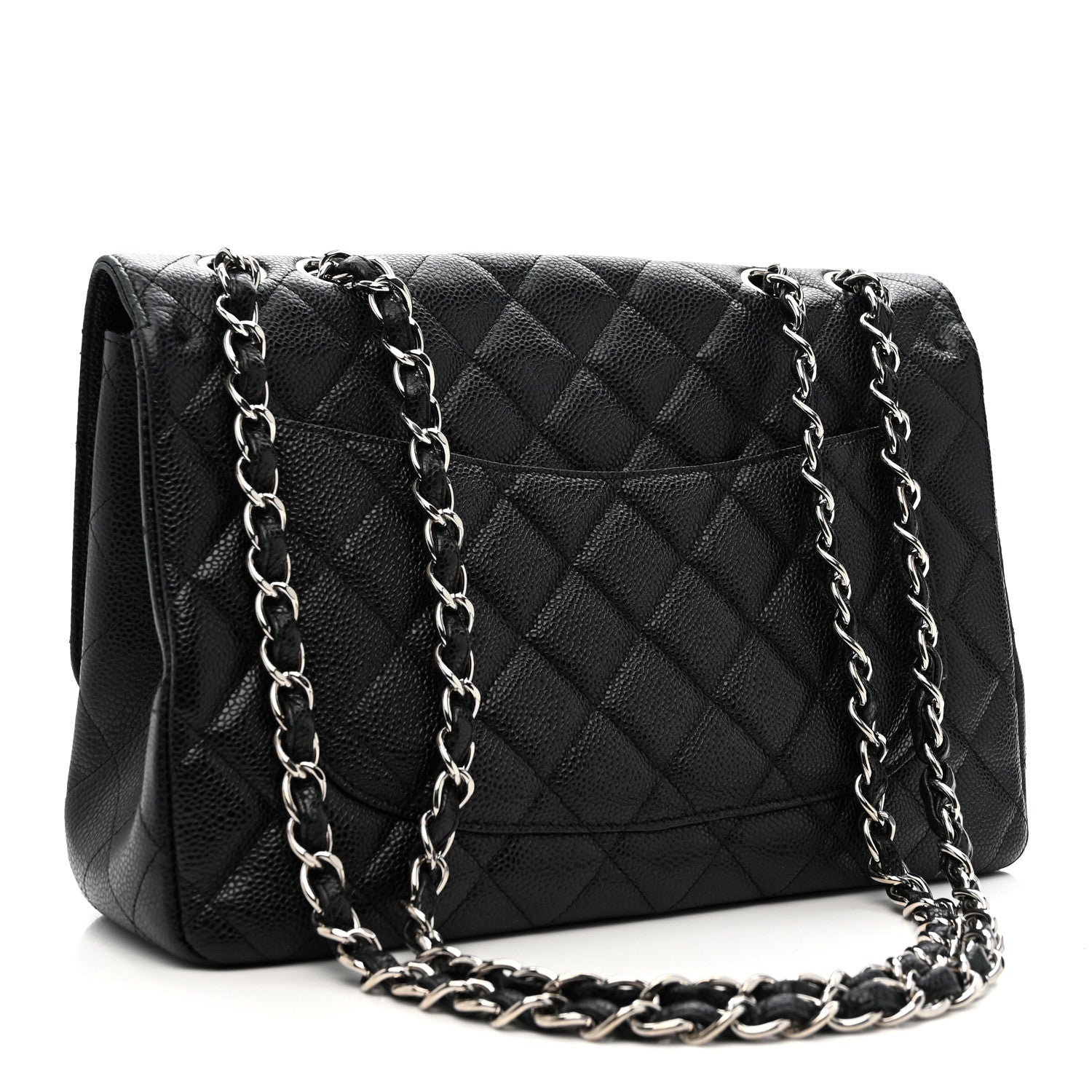 Chanel Caviar Quilted Jumbo Single Flap Black