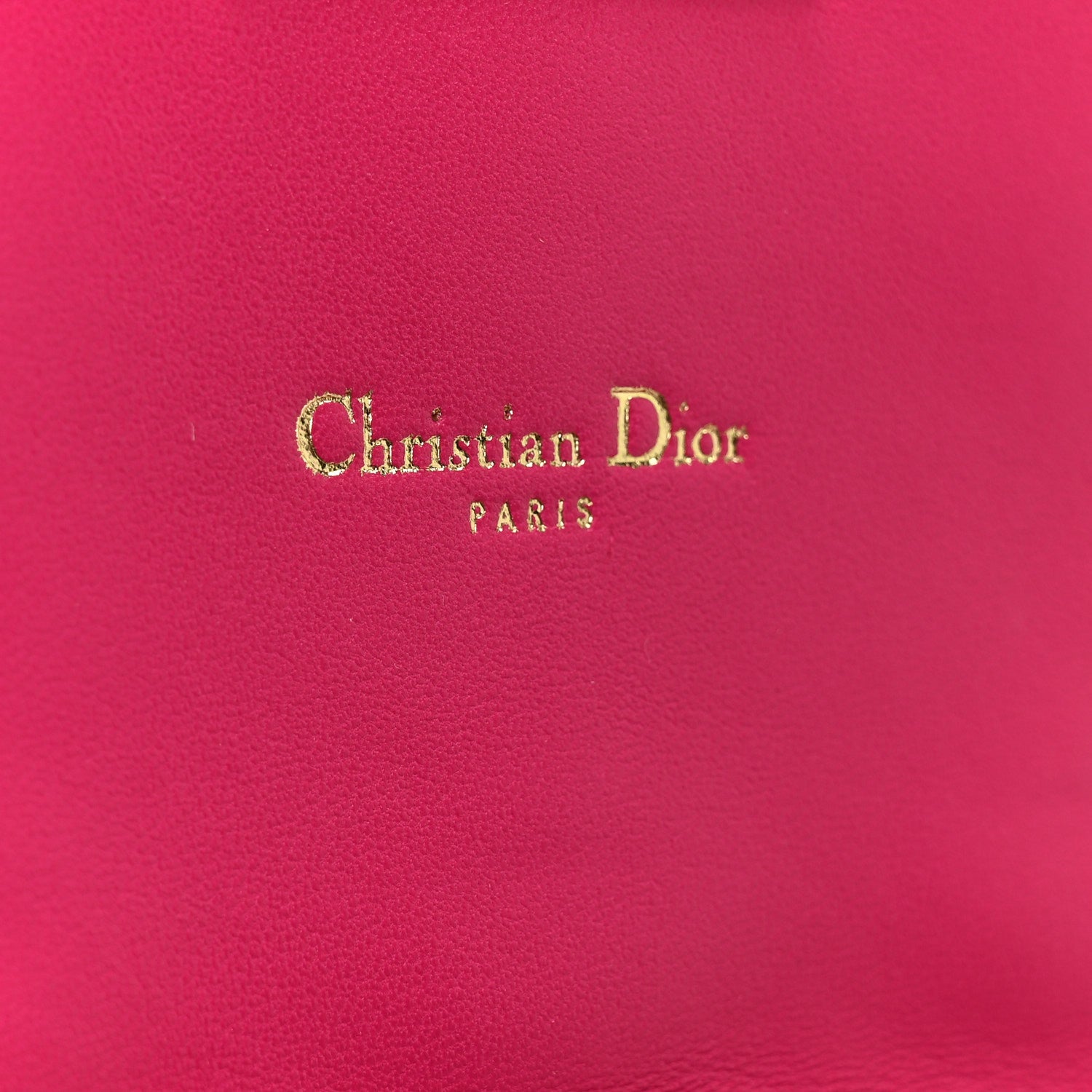 Christian Dior Lambskin Cannage Miss Dior Promenade Pouch Fuchsia