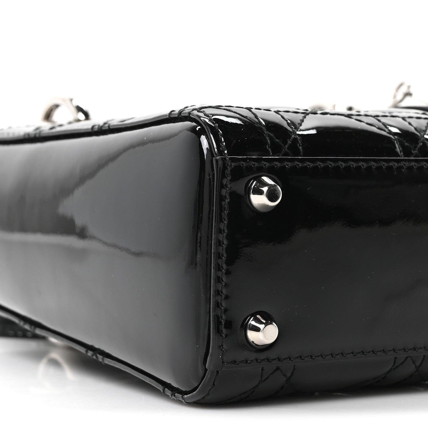 Christian Dior Patent Cannage Mini Lady Dior Black