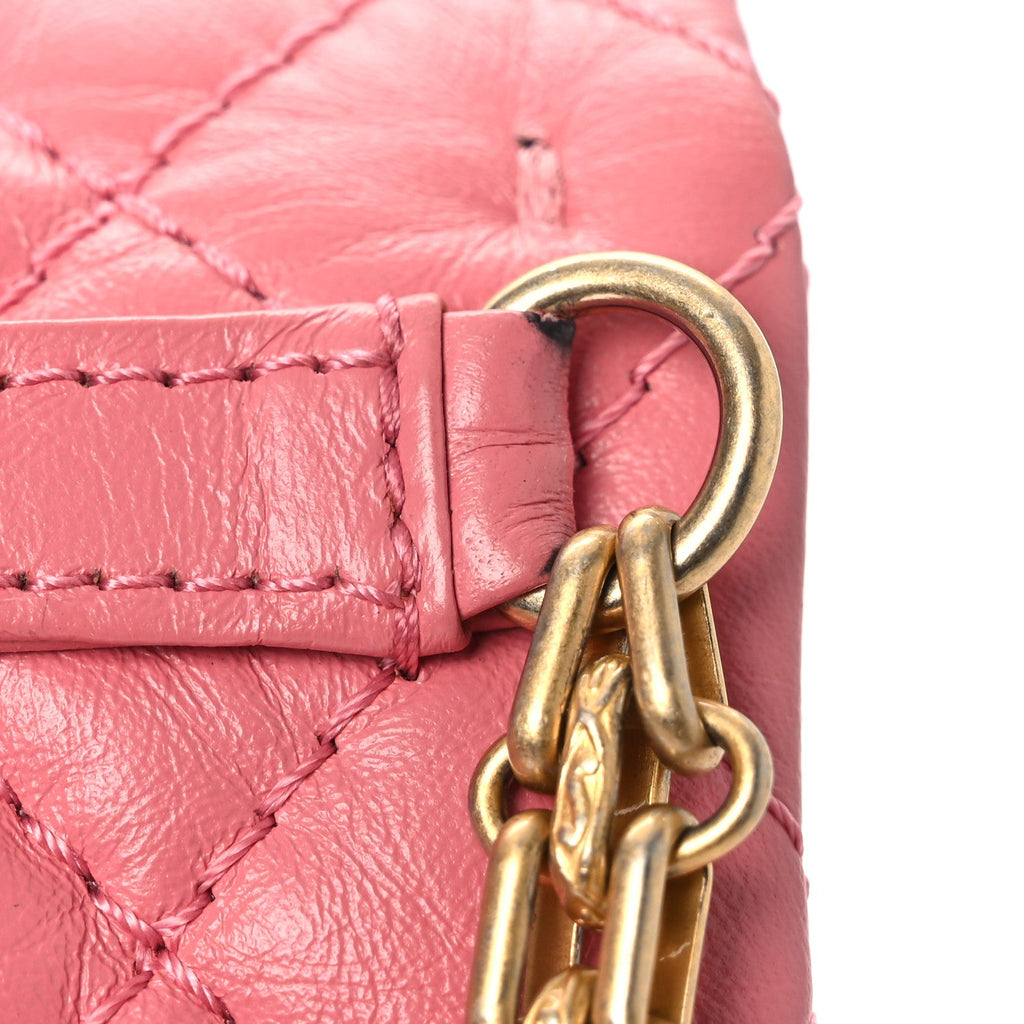 Chanel Aged Calfskin Quilted 2.55 Reissue Flap Belt Bag Pink
