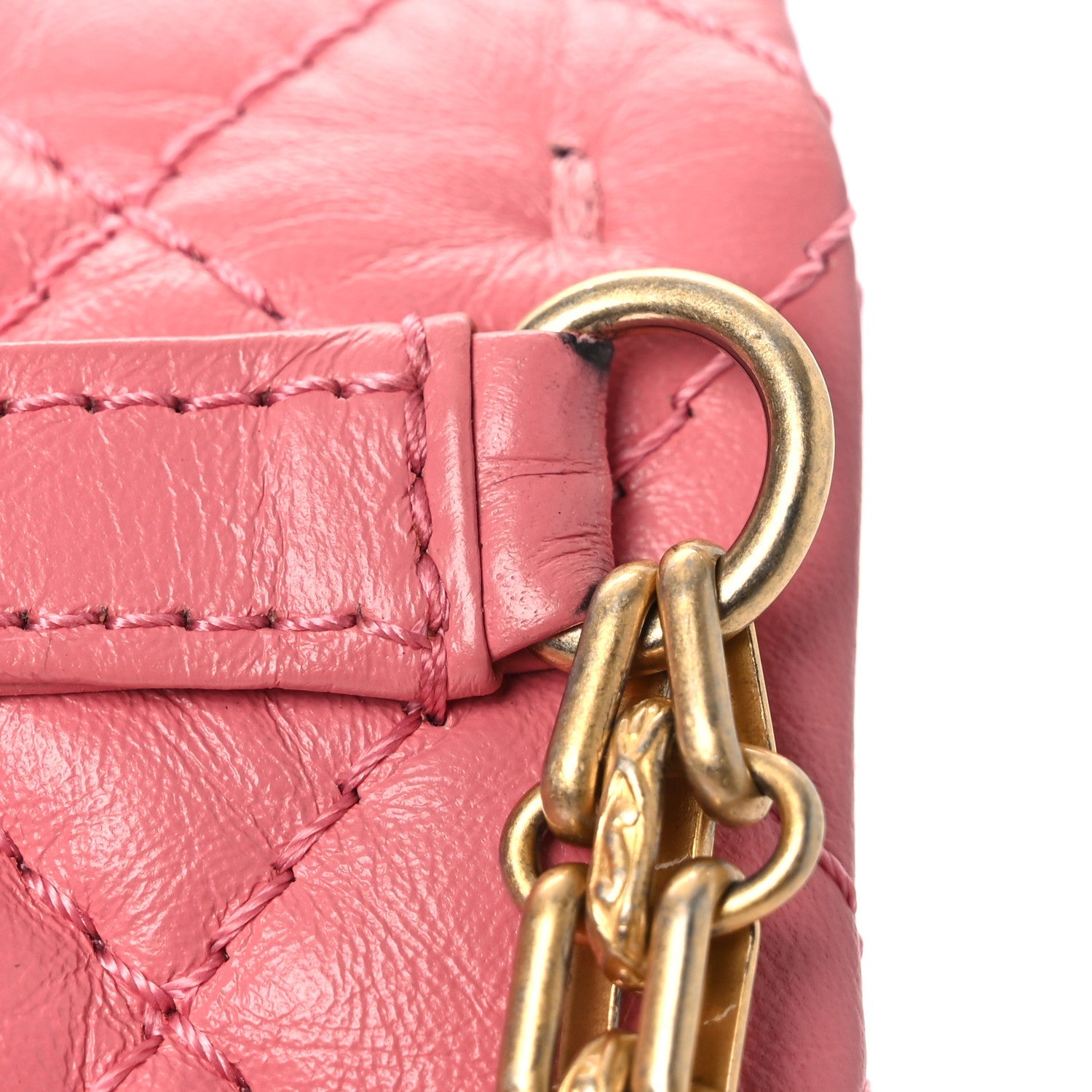 Chanel Aged Calfskin Quilted 2.55 Reissue Flap Belt Bag Pink