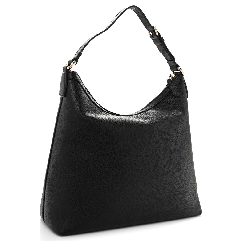 Gucci Dollar Calfskin GG Hobo Black
