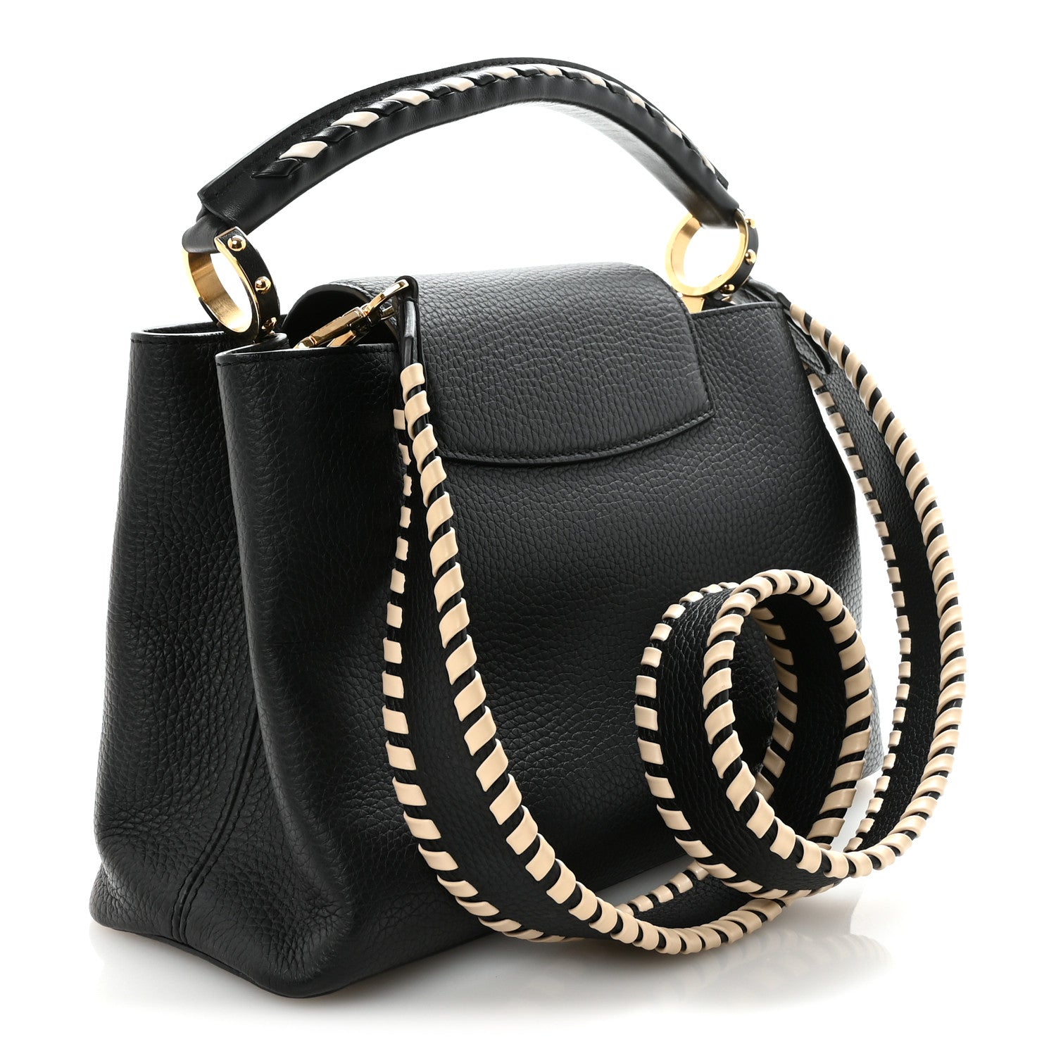 Louis Vuitton Taurillon Crafty Capucines MM Black