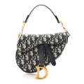 Christian Dior Oblique Mini Saddle Bag Blue