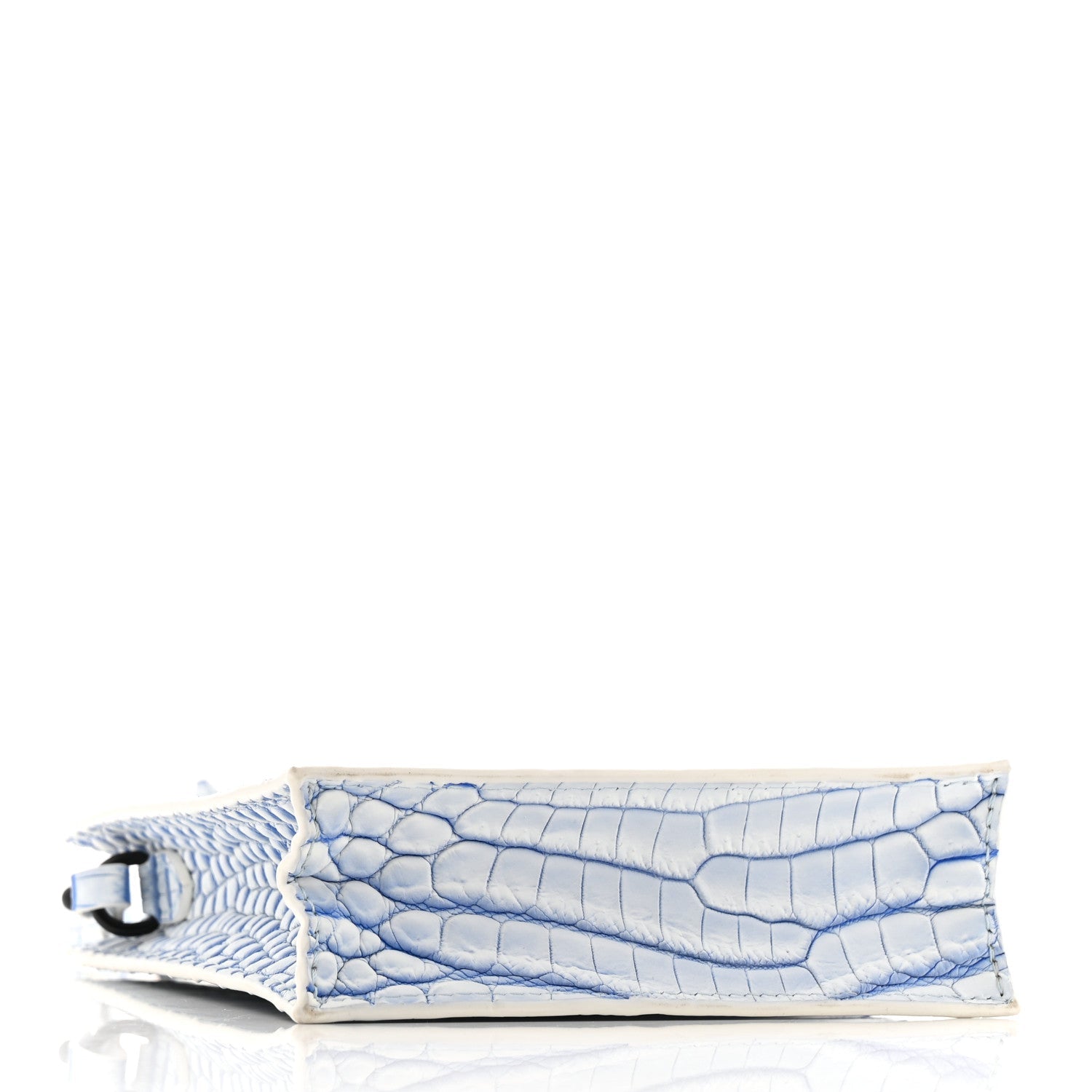 Louis Vuitton Crocodile Niloticus Sac Plat XS Mat Meringue White Blue