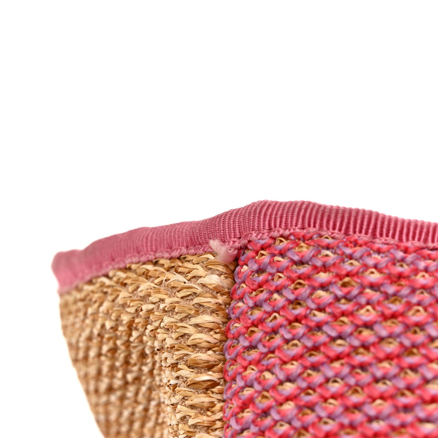 Chanel Mixed Fibers Large Shopping Bag Pink Beige