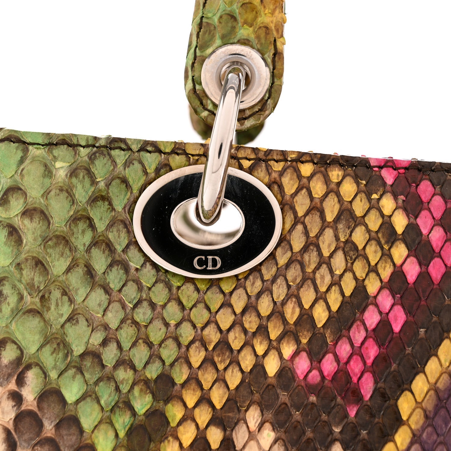 Christian Dior Snakeskin Medium Lady Dior Multicolor