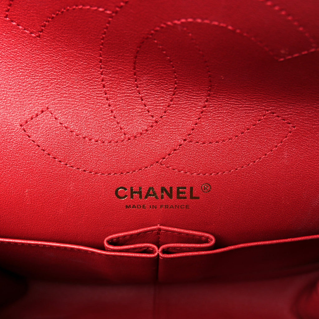Iridescent Calfskin Quilted 2.55 Reissue 226 Flap Red