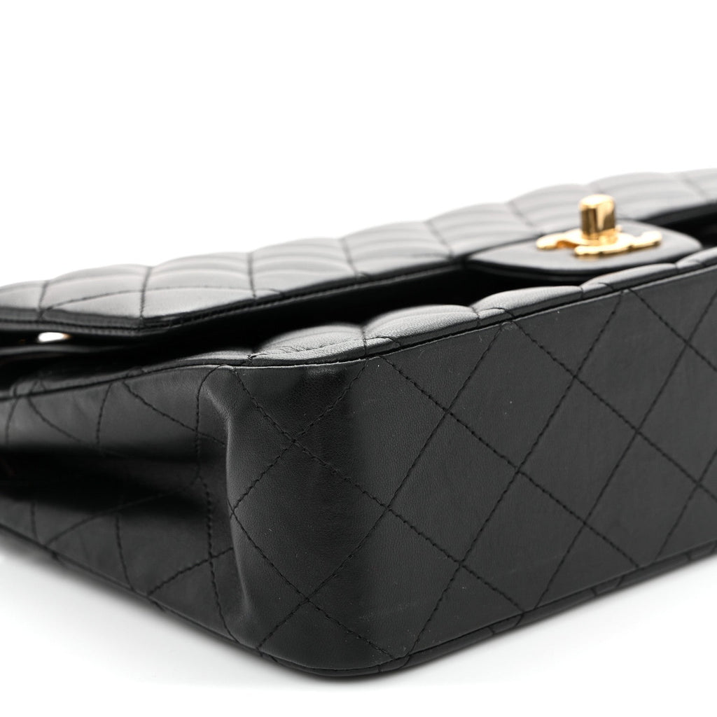 Chanel Lambskin Quilted Medium Double Flap Black