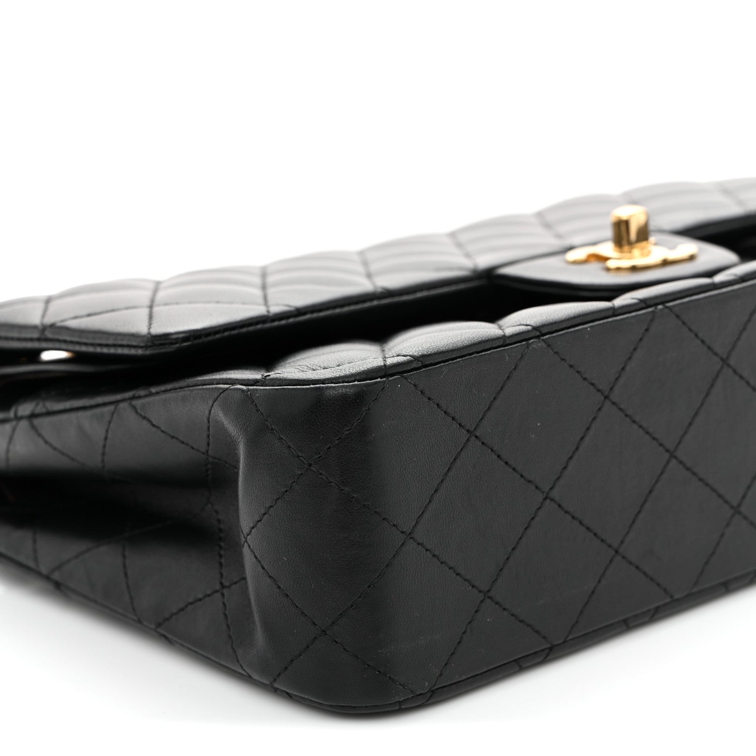 Chanel Lambskin Quilted Medium Double Flap Black