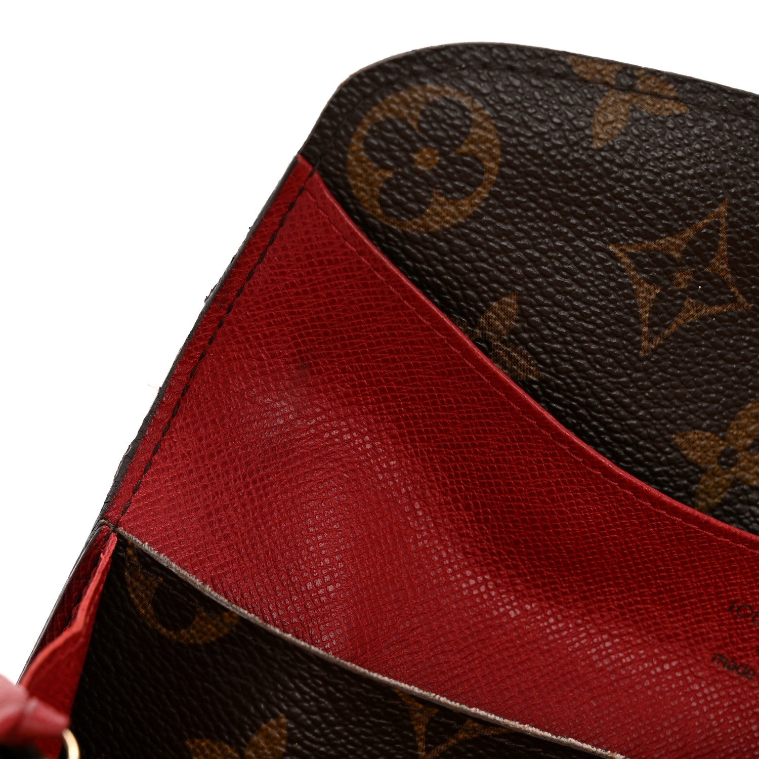 Louis Vuitton Monogram Emilie Wallet Red