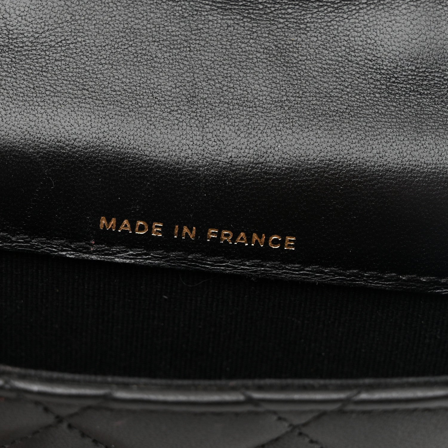 Chanel Lambskin Quilted Top Handle Flap Coin Purse With Chain Black