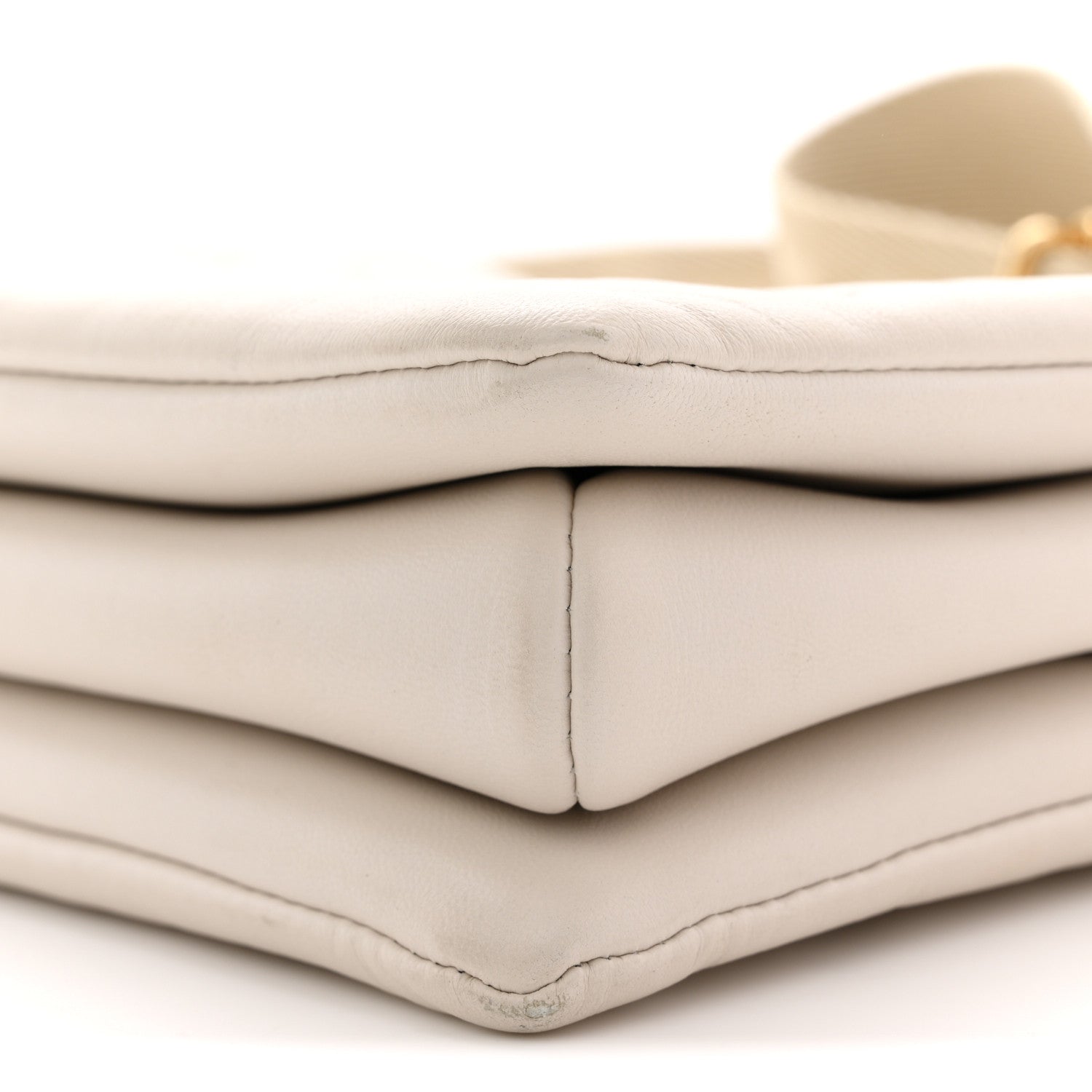 Louis Vuitton Lambskin Embossed Monogram Coussin PM Beige Cream