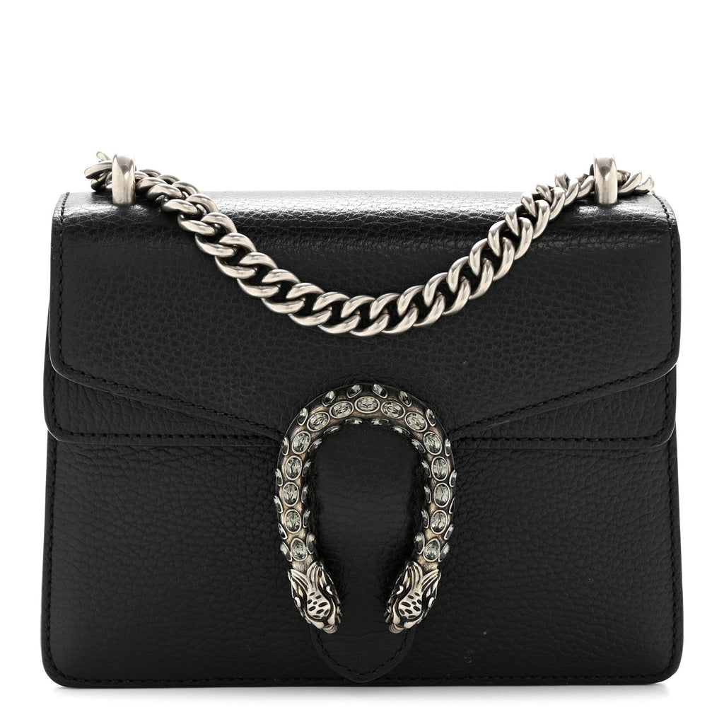 Gucci Calfskin Mini Dionysus Shoulder Bag Black