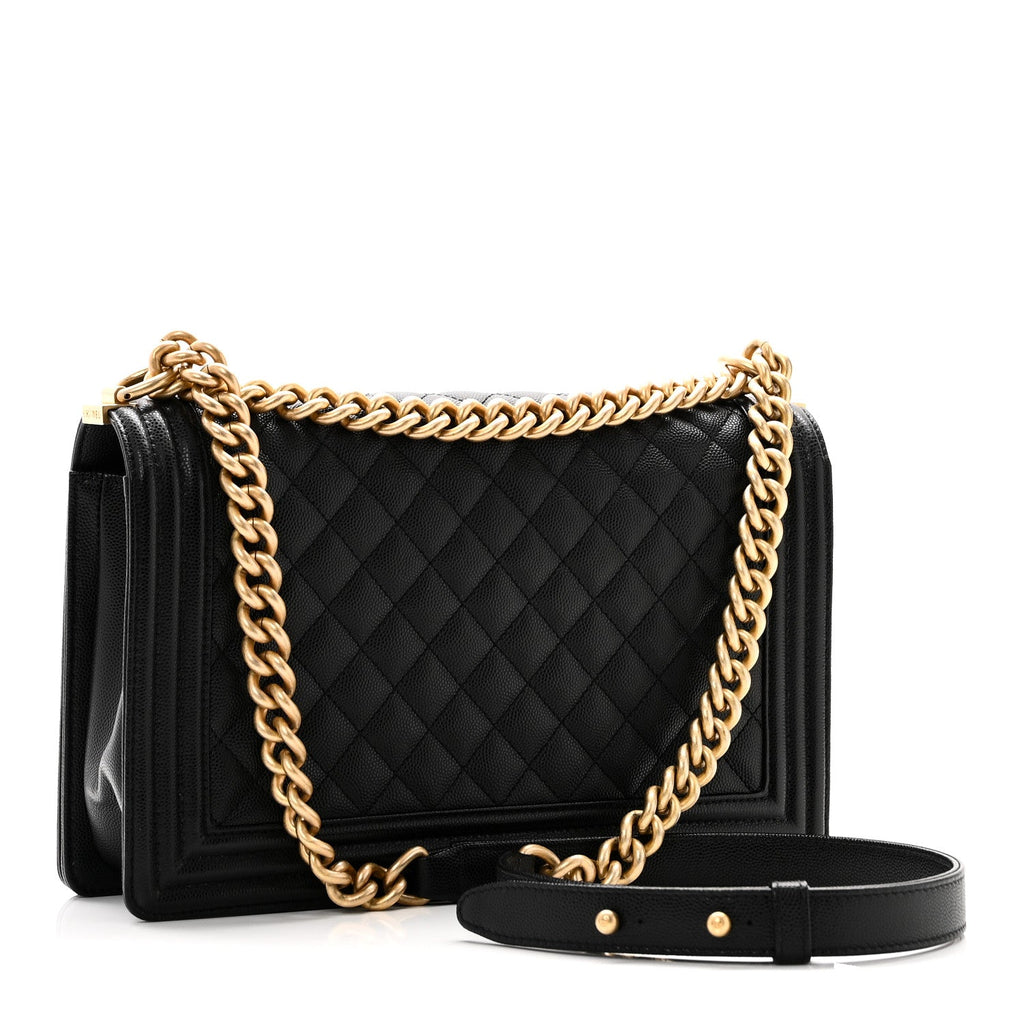 Chanel Caviar Quilted New Medium Boy Flap Black