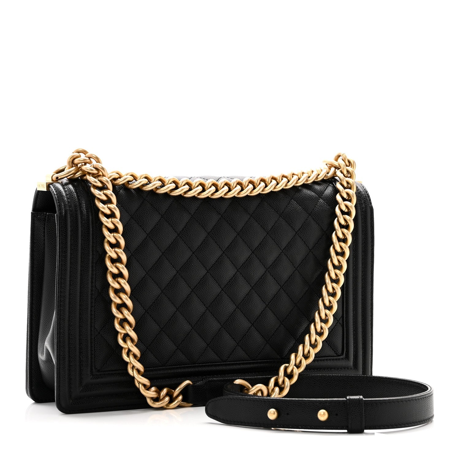 Chanel Caviar Quilted New Medium Boy Flap Black