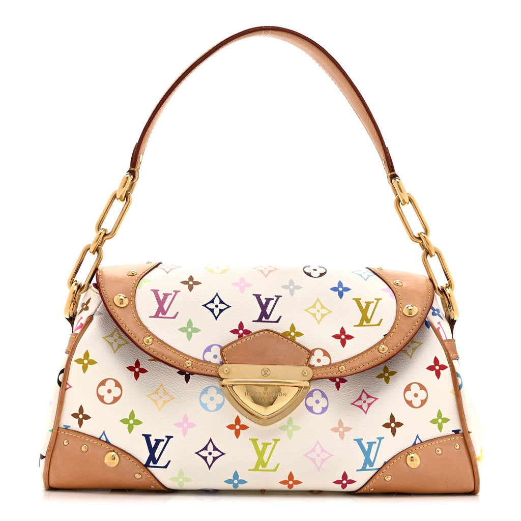 Louis Vuitton Monogram Multicolor Beverly MM White