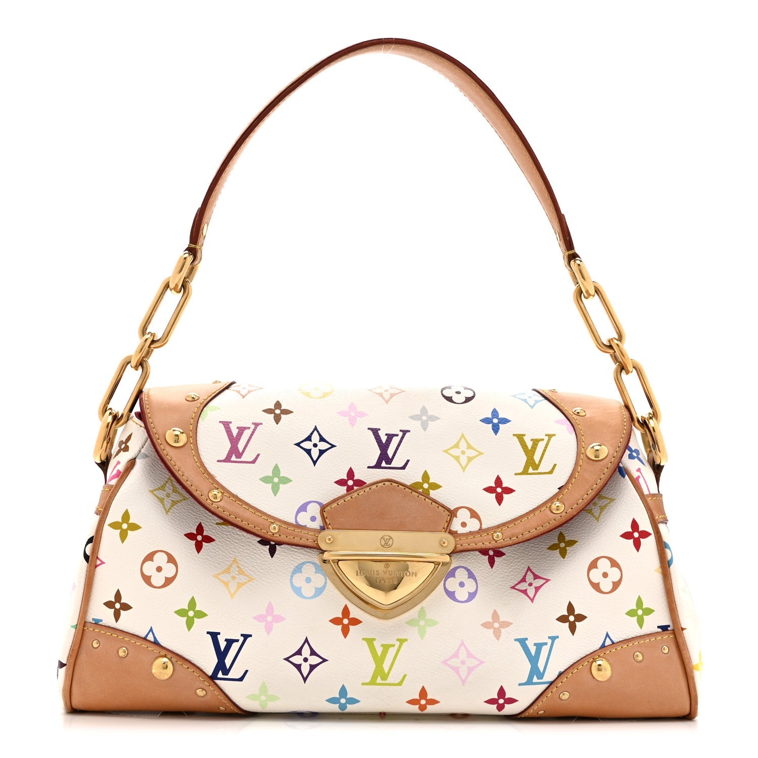 Louis Vuitton Monogram Multicolor Beverly MM White