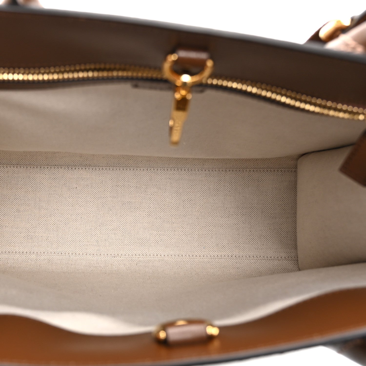 Gucci GG Supreme Monogram Textured Dollar Calfskin Web Small Retro Interlocking G Vertical Tote Bag Beige Ebony Brown Sugar