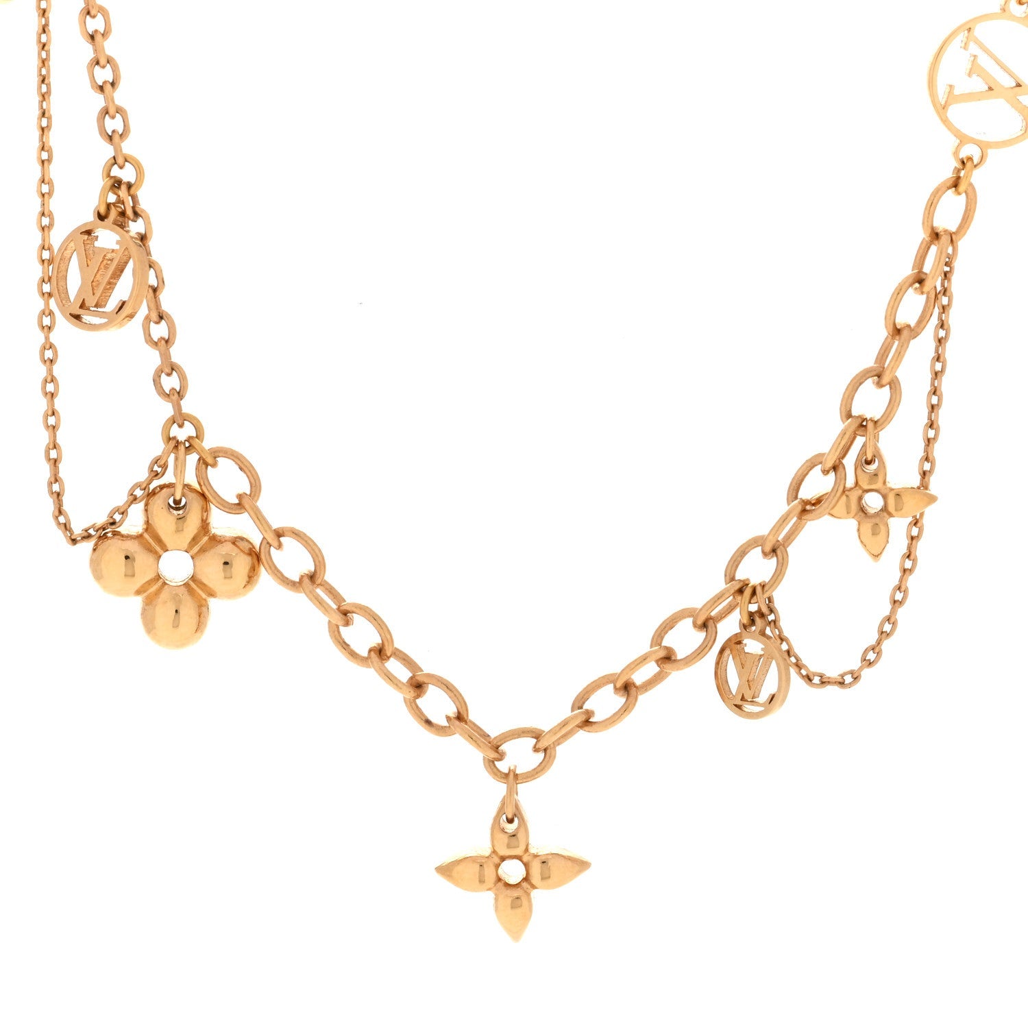 Louis Vuitton Metal Blooming Supple Necklace Gold