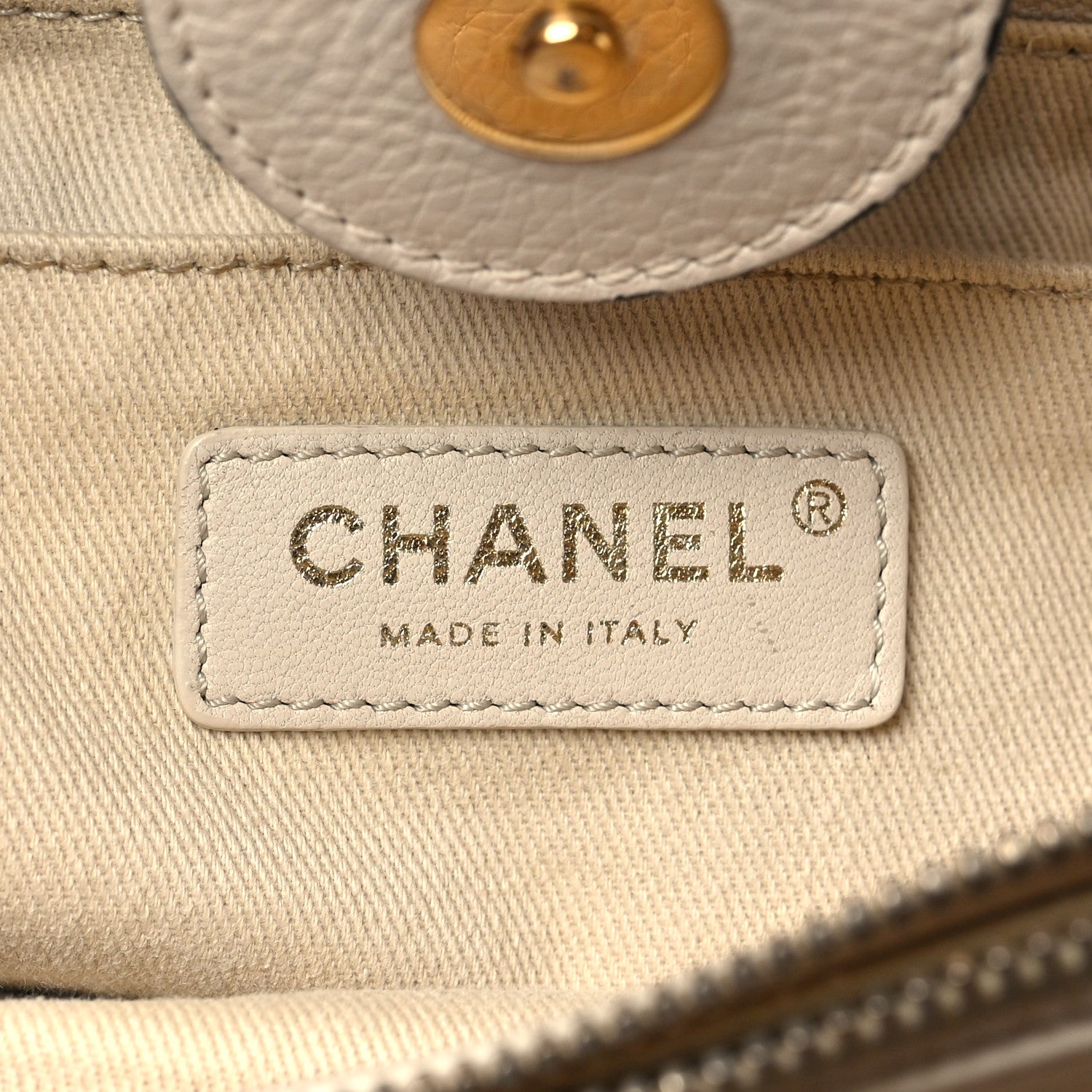 Chanel Grained Calfskin Medium Bi-Color Neo Executive Shopper Tote Black Beige