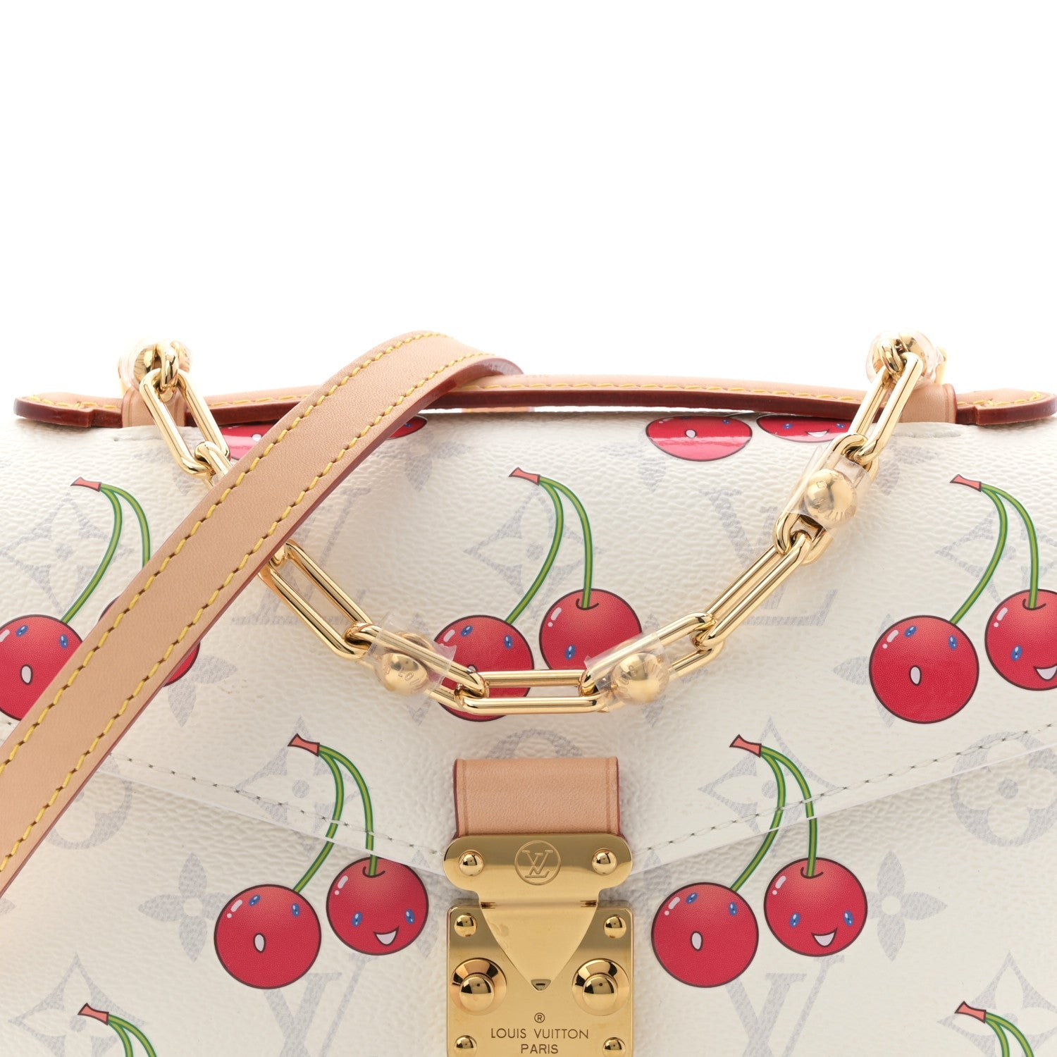 Louis Vuitton LV X TM Monogram Cerises Pochette Metis East West White