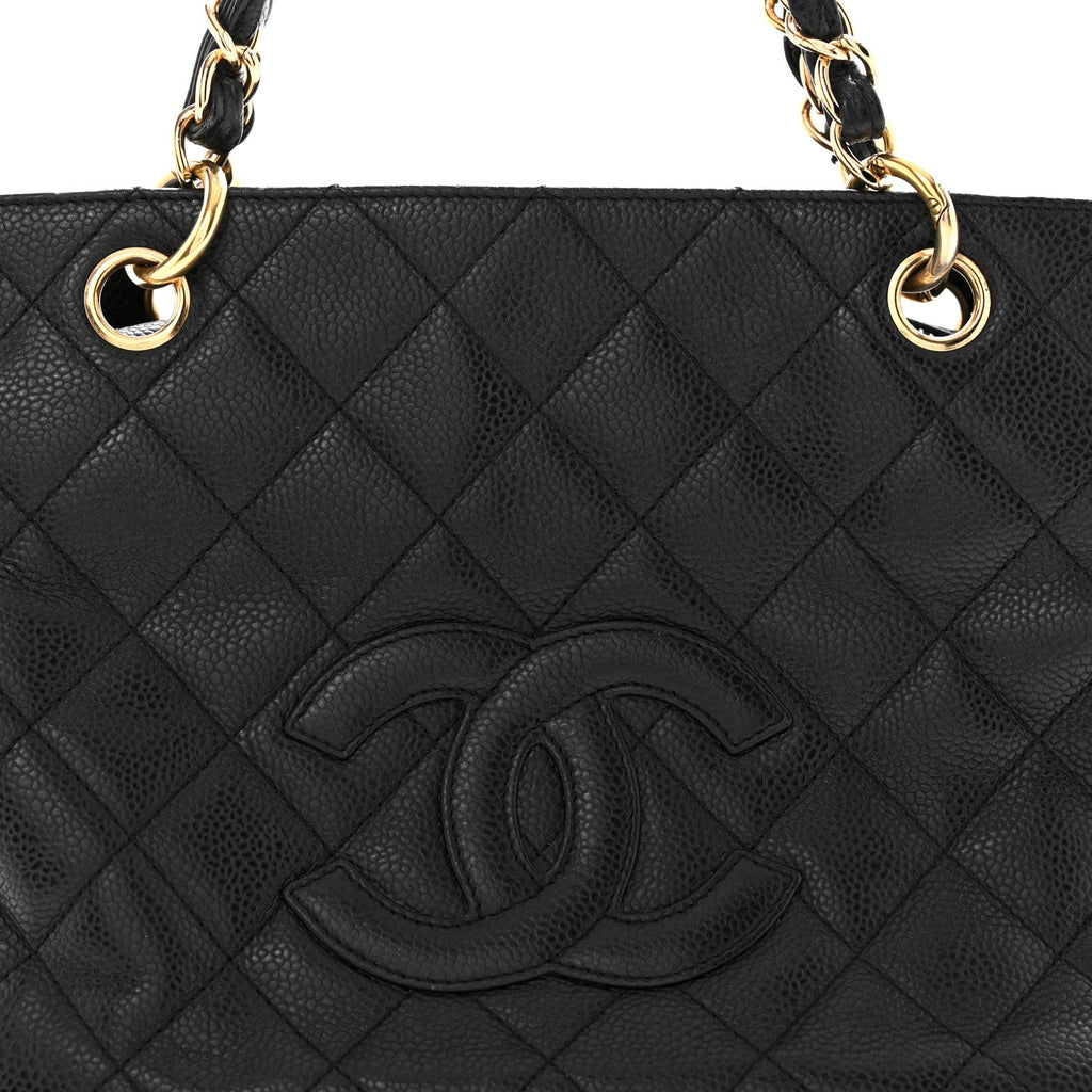 Chanel Caviar Quilted Petit Timeless Tote PTT Black