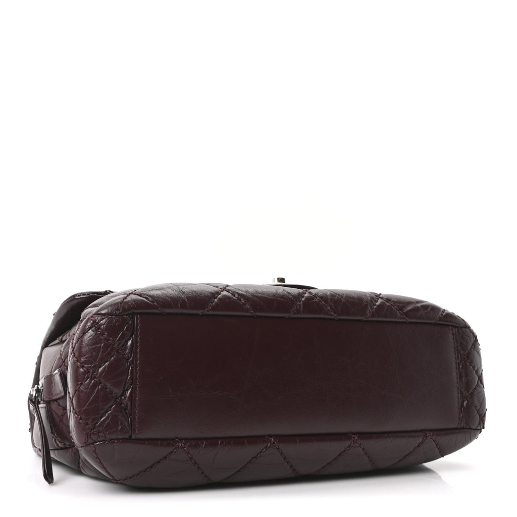 Chanel Aged Calfskin Medium New Portobello Flap Burgundy